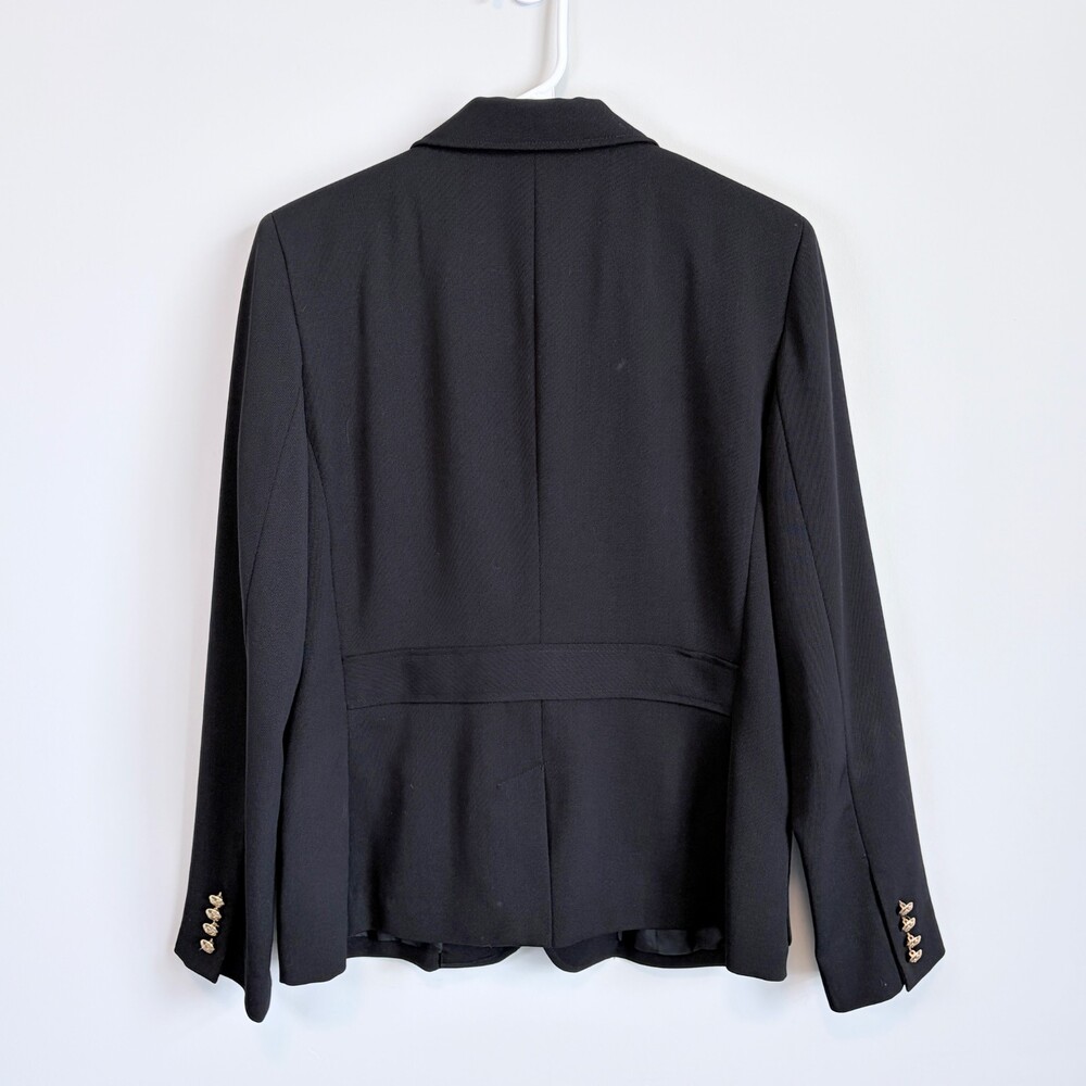 Lauren Ralph Lauren VTG Wool Crest Blazer Gold Button Preppy 90s Black Size 10 - Picture 9 of 16